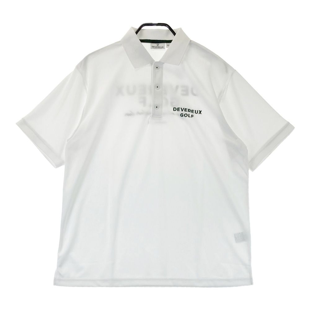 サイズ XL GOLF デヴァローゴルフ 半袖ポロシャツ ホワイト系 ゴルフウェア メンズ ストスト