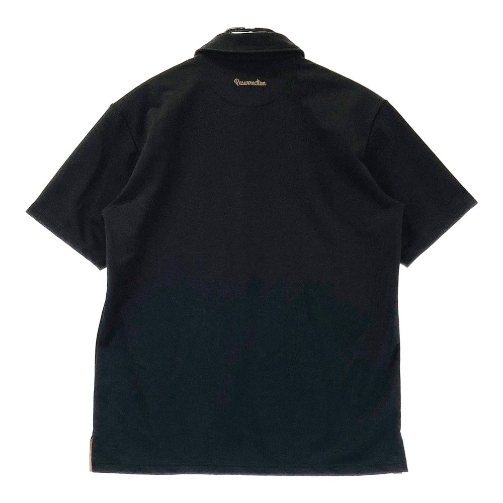 サイズ L RESURRECTION レザレクション 半袖ポロシャツ ボタンダウン ブラック系 240101545978 ゴルフウェア メンズ ストスト