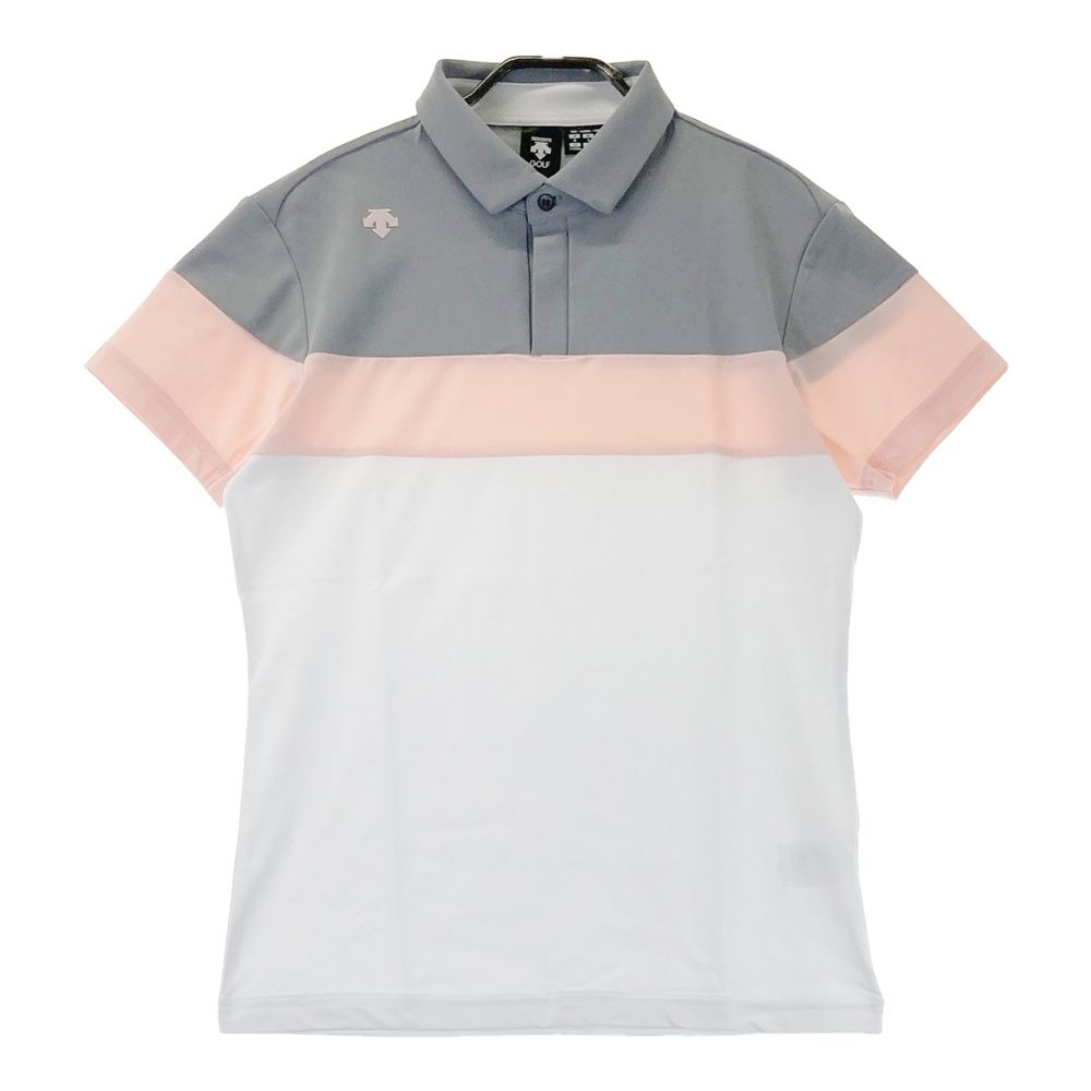 サイズ M DESCENTE GOLF デサントゴルフ 半袖ポロシャツ ホワイト系 240101549149 ゴルフウェア メンズ ストスト