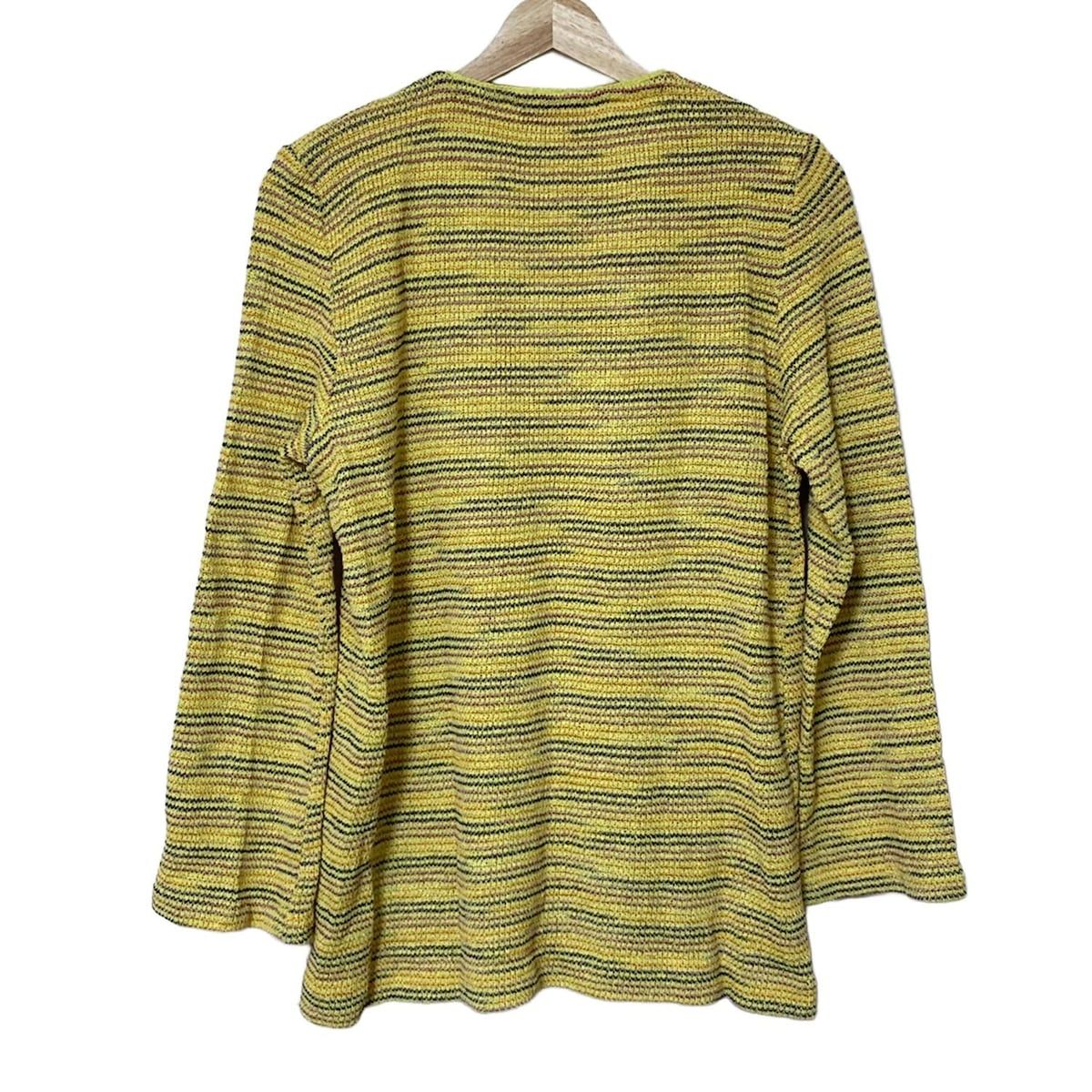 MISSONI ミッソーニ チュニック レディース - イエロー×パープル×マルチ Vネック|長袖|ニット