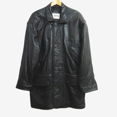 Ron Herman ジップアップラムレザーブルゾン ロンハーマン Herman 二子玉)Ron ブラックレザー 羊革 Sサイズ 革ジャン ジャケット・アウター