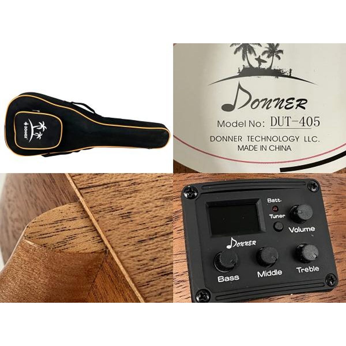 Donner DUT-405 エレキ ウクレレ 弦楽器 音響機材 エ コ Y10502624