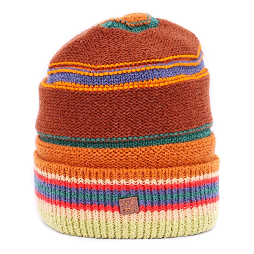ACNE STUDIOS Stripe Knit Beanie ブラウン FA-UX-