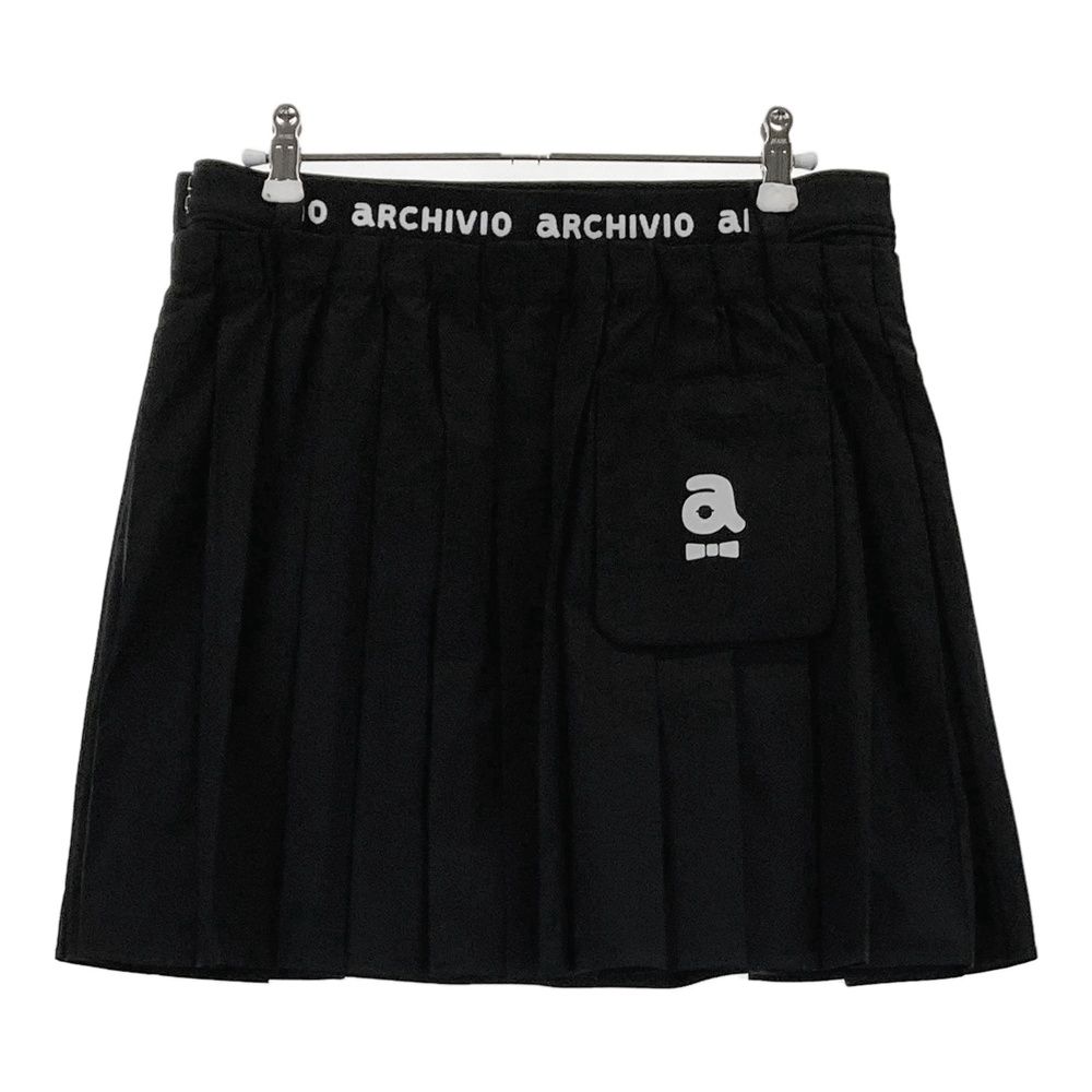 サイズ 40 ARCHIVIO アルチビオ モデル プリーツドッキングスカート ブラック系 240101549541 ゴルフウェア レディース ストスト