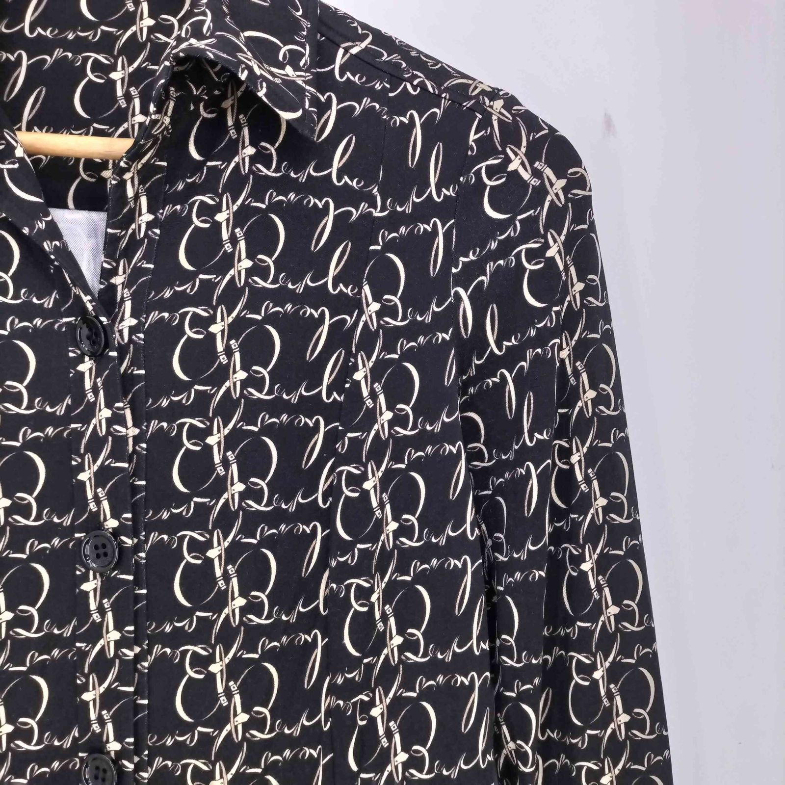 BURBERRY LONDON シルク 総柄 シャツワンピース 38 レディース レディース バーバリーロンドン BURBERRY LONDON 総柄 シルク100
