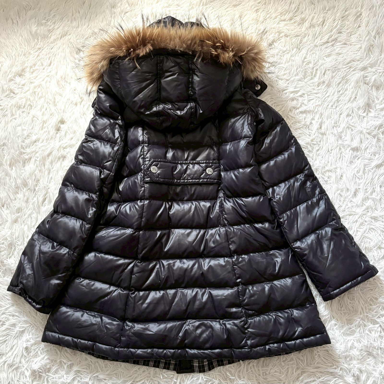 美品】BURBERRY BLUE LABEL コート 40 ダウン ロングダウン ロング A