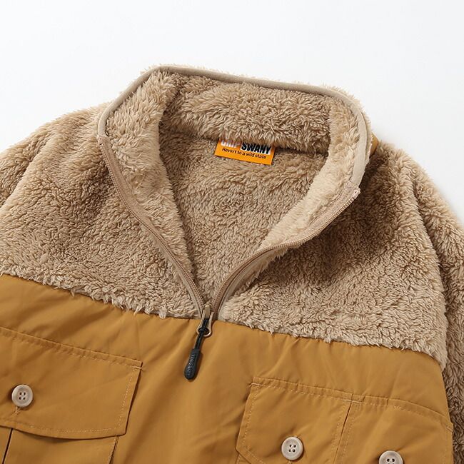 ハイネックコーラルフリースプルオーバー