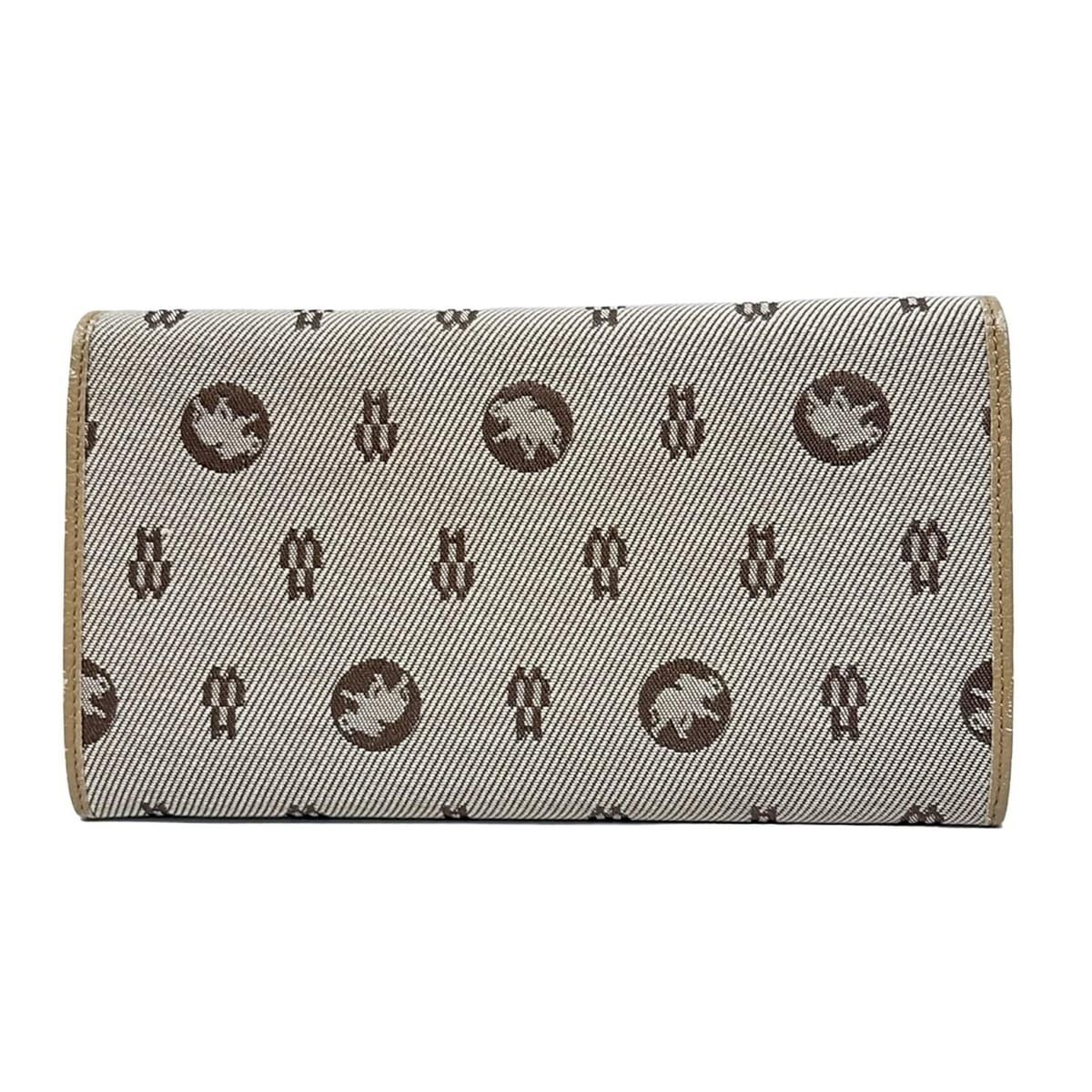 HUNTING WORLD ハンティングワールド 長財布 - ベージュ×ダークブラウン レザー