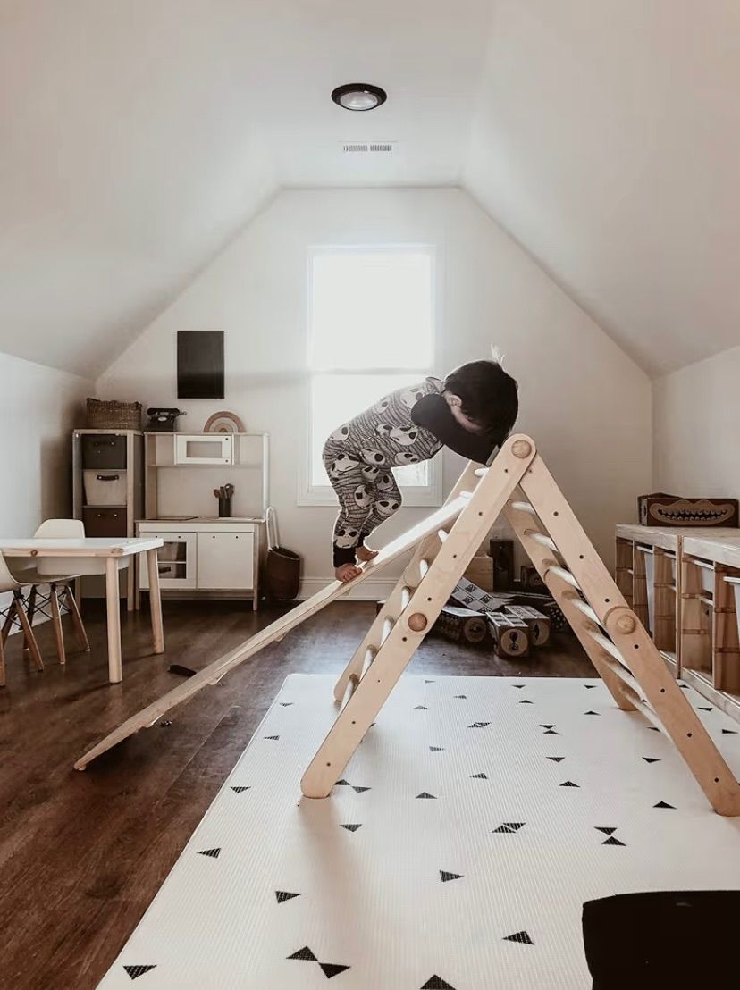 Little Bot Baby ベビープレーマット 禅線 三角形 大 200 x 140 1.5 cm 赤ちゃん用ソフトフォームマット