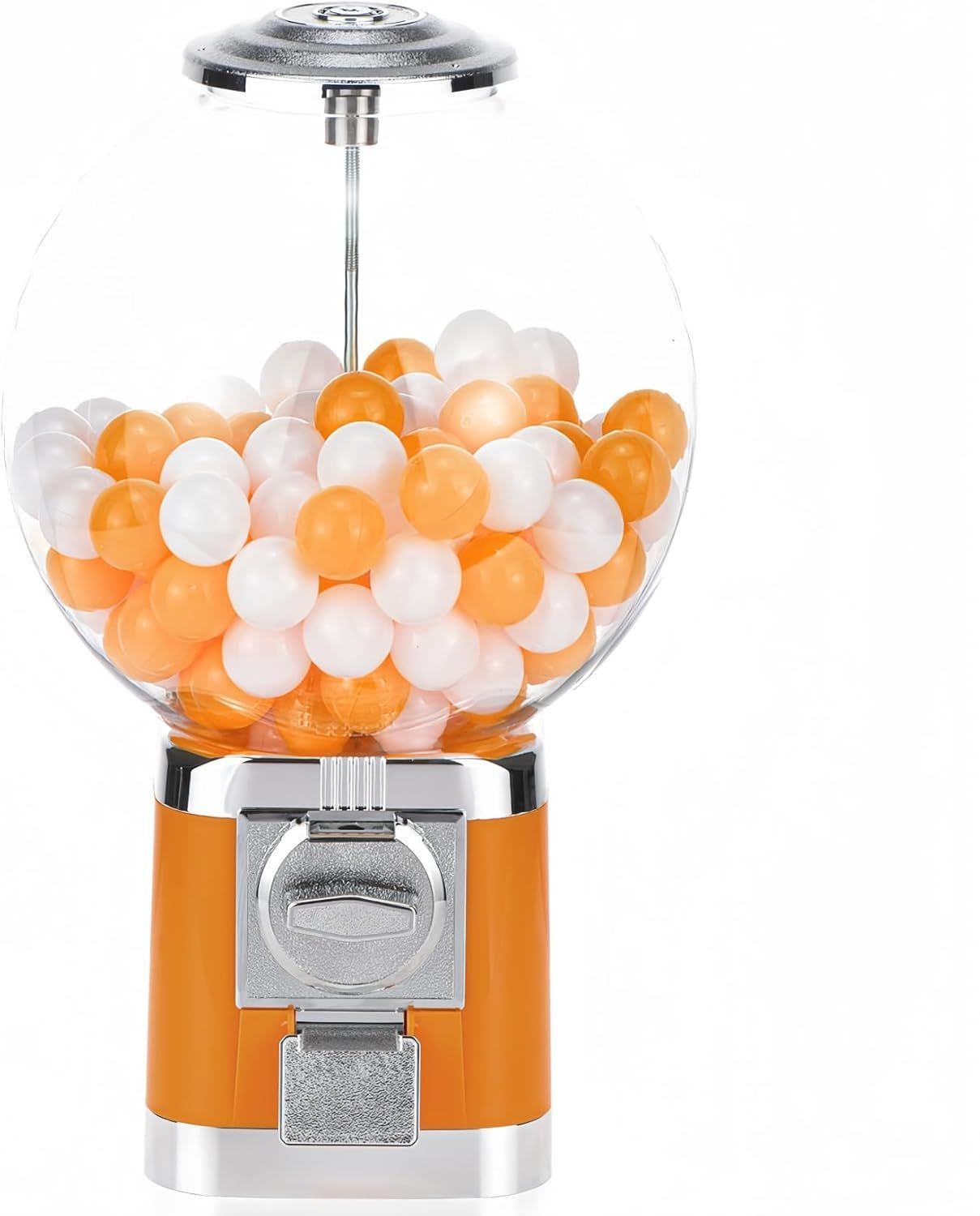 ガチャガチャ 本体 ガチャマシン カプセル200個付き ドーム型 黄色 コインは不要