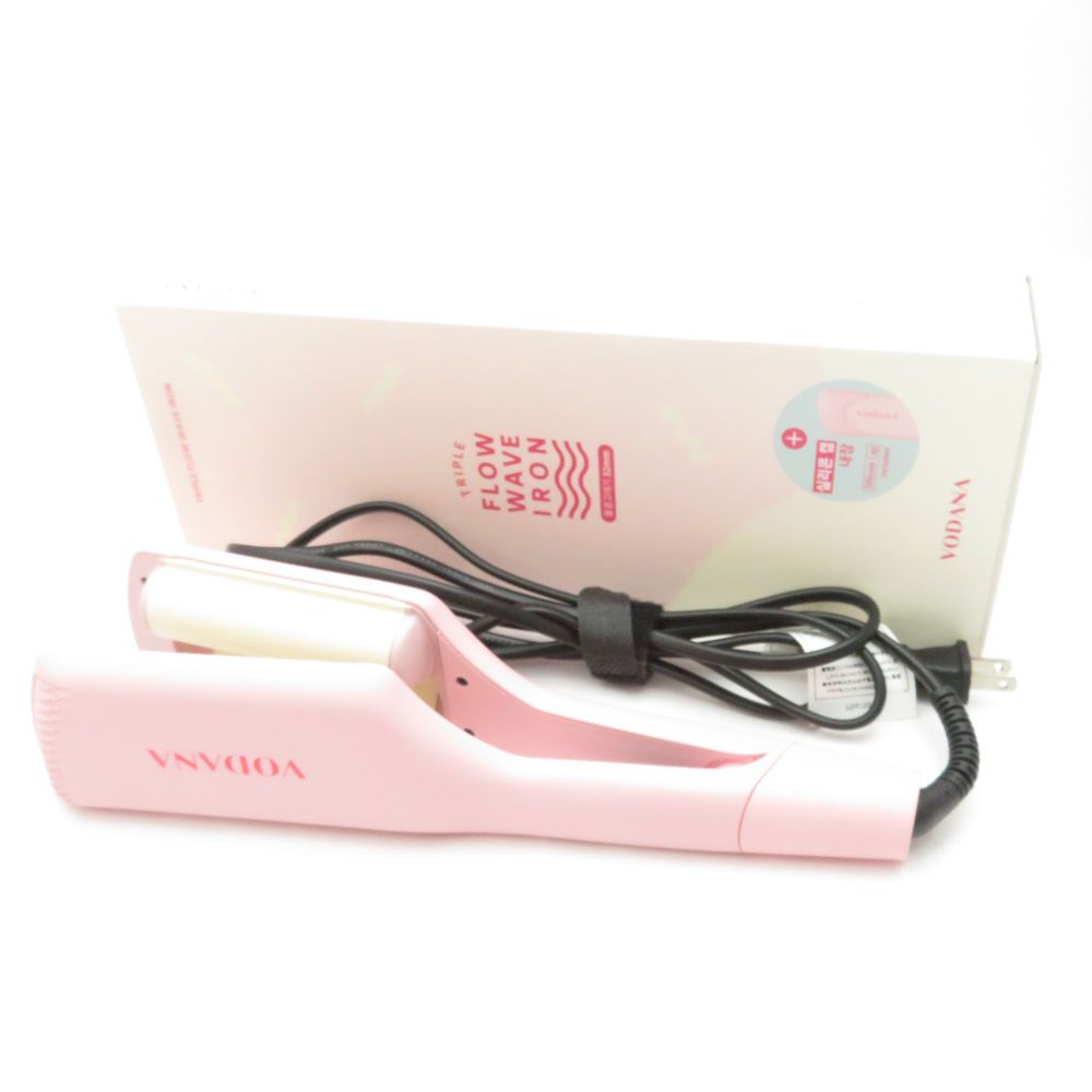VODANA ボダナ NTp32A トリプルフローウェーブアイロン ピンクバニラ ヘア 32mm BO10538