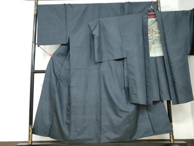 平和屋着物●男性 本場大島紬 アンサンブル 長羽織 100亀甲 総詰め 正絹 DAAY5446ud