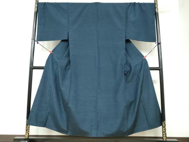 平和屋着物 男性 紬 紺青色 キングサイズ 正絹 DAAY5520ud