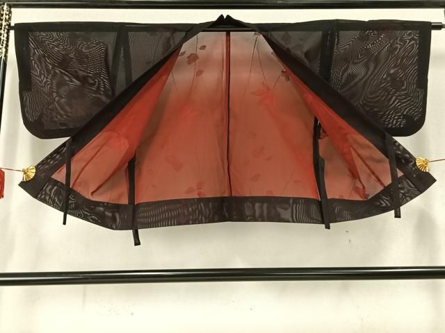 平和屋着物▽道中着 スリーシーズン 春夏秋 塵除け 蔦の葉文 正絹 AABC3896fy