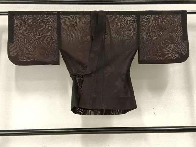 平和屋着物▽道中着 スリーシーズン 春夏秋 塵除け 蔦の葉文 正絹 AABC3896fy