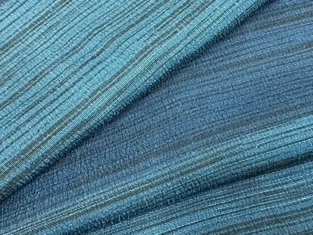 平和屋着物▽上質な小紋 単衣 横段文 正絹 AABC3963fy