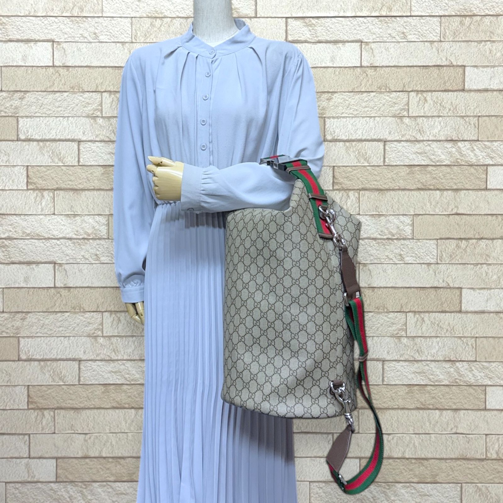 グッチ GGトップハンドル ダッフルバッグ ショルダーバッグ GGスプリームキャンバス 774542 ベージュ メンズ GUCCI グッチ