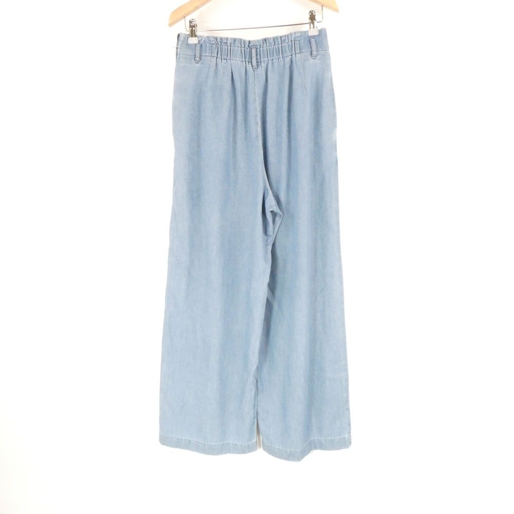 ♥ MACKINTOSH PHILOSOPHY マッキントッシュフィロソフィー H5R11-544-20 ライトデニムウエストタックパンツ 38 綿他 ハイウエスト ワイドパンツ レディース AO3379A47