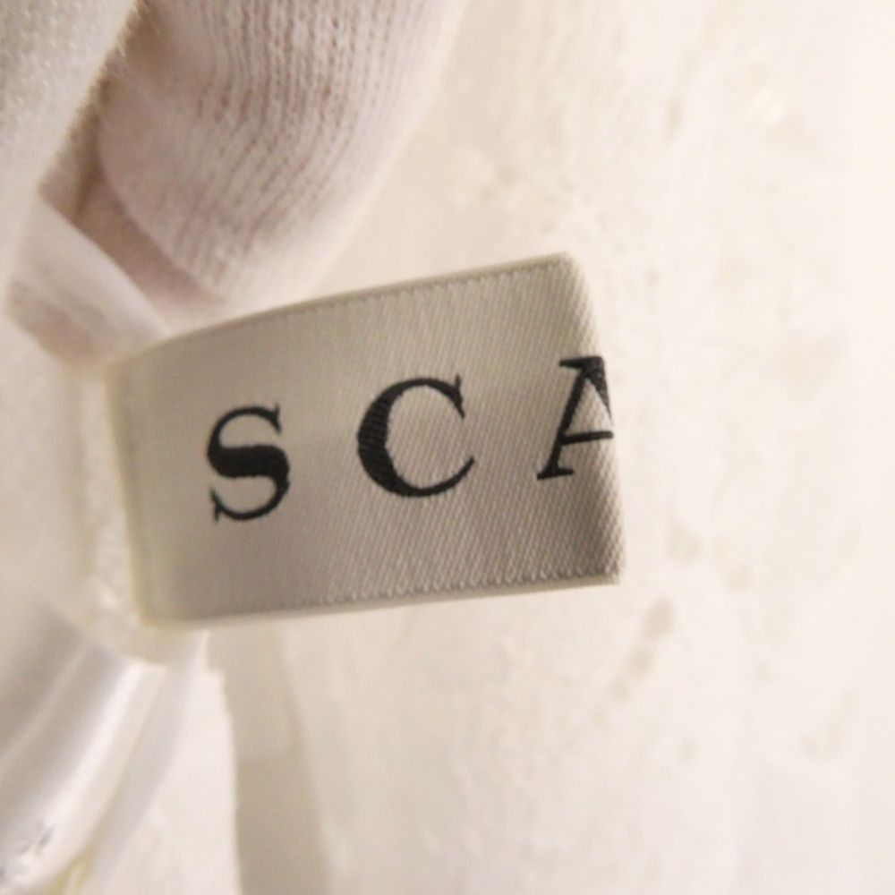  ♥ SCAPA スキャパ フラワーレースブラウス 38 ポリエステル100％ 七分袖 レディース 五分袖 七分袖 シャツ ブラウス