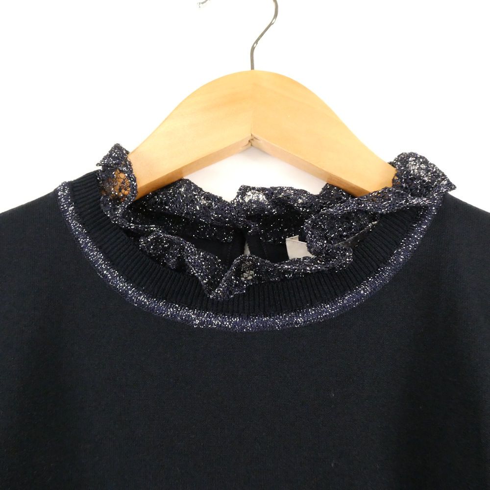 未使用 EPOCA エポカ スタンドカラーニットプルオーバー 40 キュプラ他  