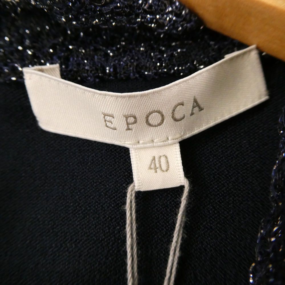 未使用 EPOCA エポカ スタンドカラーニットプルオーバー 40 キュプラ他  