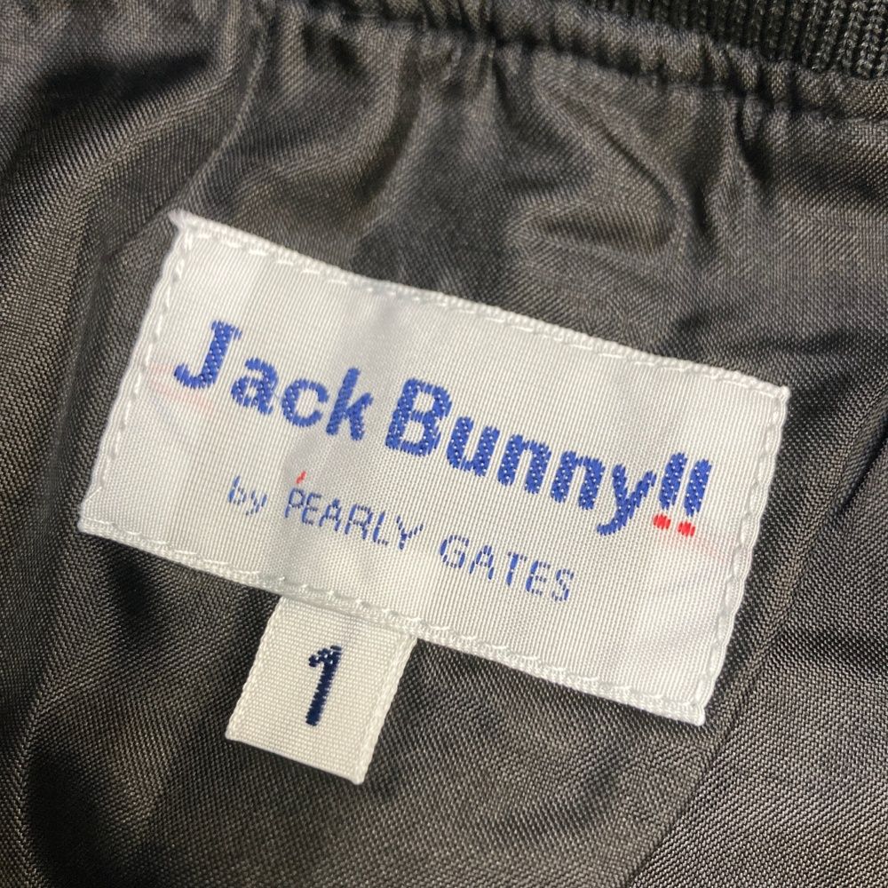 新品　JACK BUNNY　サイズ1 ストライプ 　スカート ブラック サイズ：1 JACK BUNNY ジャックバニー フルジップ 中綿スカート