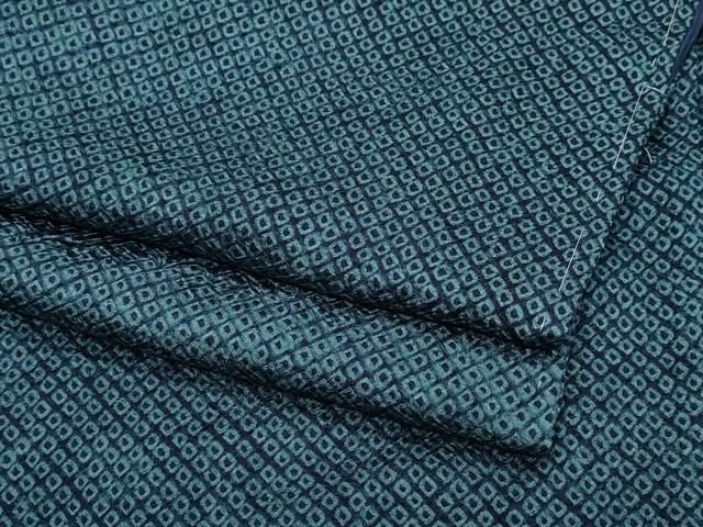 平和屋着物●大変加工の良い総絞り小紋 正絹 CAAZ8148vf