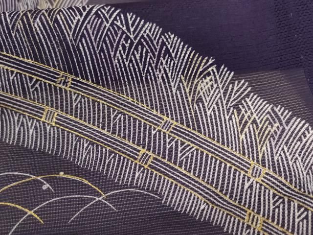 平和屋着物＊夏物 訪問着 絽 露芝文 洗える着物 AABC9904jd