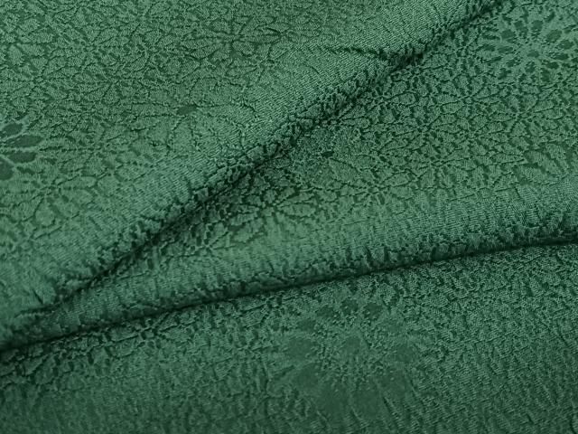 平和屋着物●上質な色無地 舞花地紋 鉄色 正絹 AABC5049zg