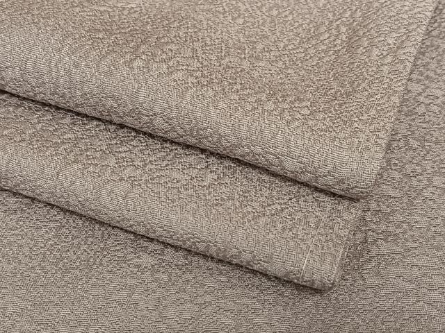 平和屋着物●上質な色無地 草花地紋 梅鼠色 正絹 AABC5050zg