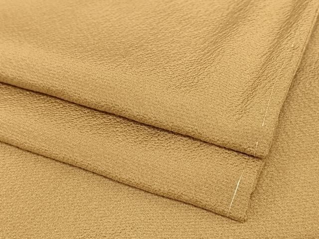 平和屋着物●上質な色無地 焦香色 正絹 AABC5051zg