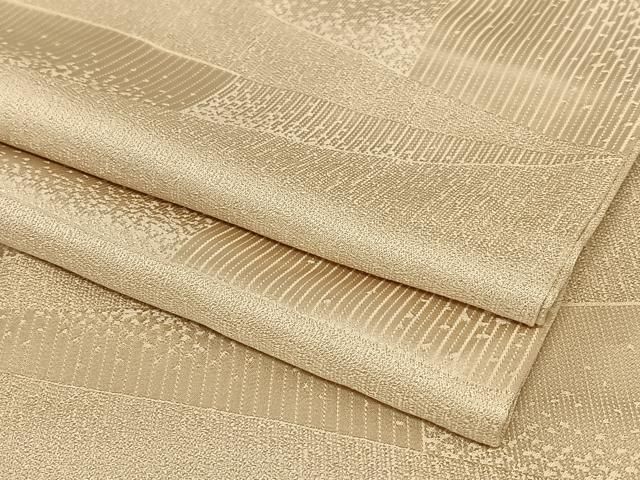 平和屋着物●上質な色無地 変わり横段地紋 赤白橡色 高島屋扱い 正絹 AABC5064zg