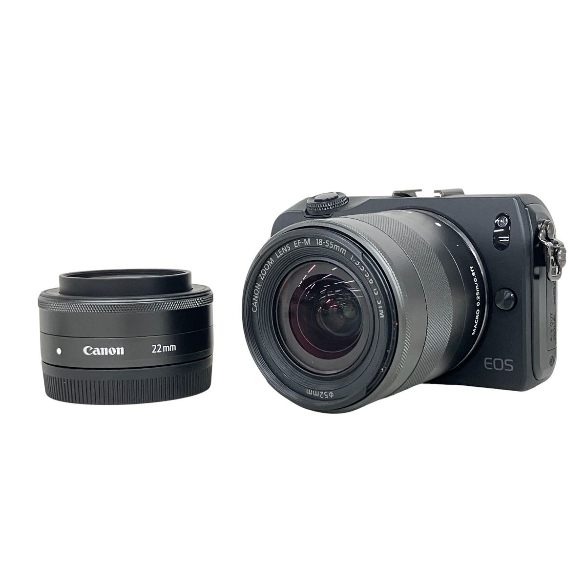 Canon EOS M ダブル レンズキット ミラーレス一眼 EF-M 18-55mm F3.5-5.6 | EF-M 22mm F2 STM ジャンク K10414583