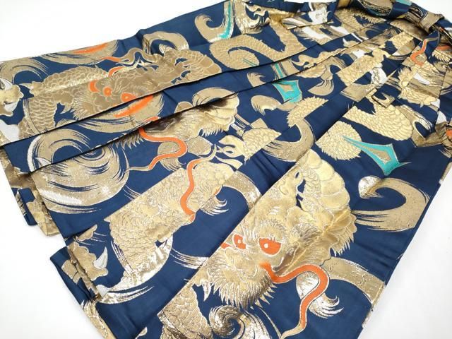 平和屋着物 上 男性 馬乗り袴 舞台衣装 龍 金糸 CYAA3581s5