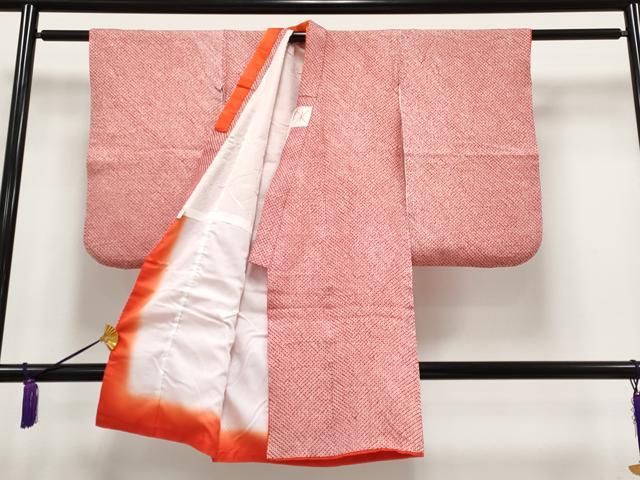 平和屋着物 上 七五三 女の子 3歳 祝着 被布セット 総絞り 朱 緋色 s 5