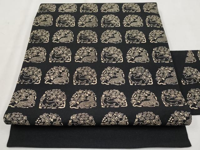 平和屋着物□極上 九寸名古屋帯 総刺繍 ペンギン 逸品 未使用 CYAA3604s5