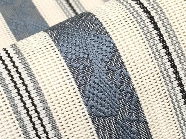 平和屋着物■極上　夏物　本場筑前博多織　八寸名古屋帯　吉祥間道　逸品　CYAA3609s5 平和屋着物□極上 本場筑前博多織 八寸名古屋帯 花唐草間道 逸品