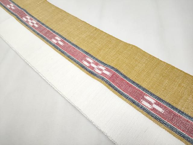 平和屋着物 上 竺仙 本場琉球絣 半幅帯 野原トヨ子 証紙付き 綿 ♥ CYAA3612s5