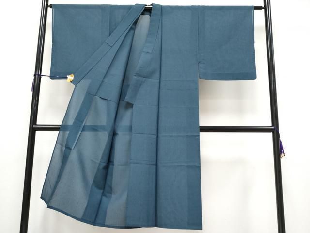 平和屋着物 上 夏物 男性 紗紬 色無地 鉄御納戸色地 s 5