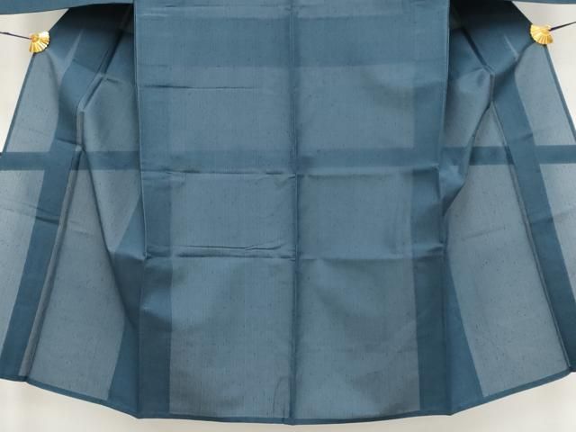 平和屋着物□極上 夏物 男性 紗紬 色無地 鉄御納戸色地 逸品 CYAA3629s5