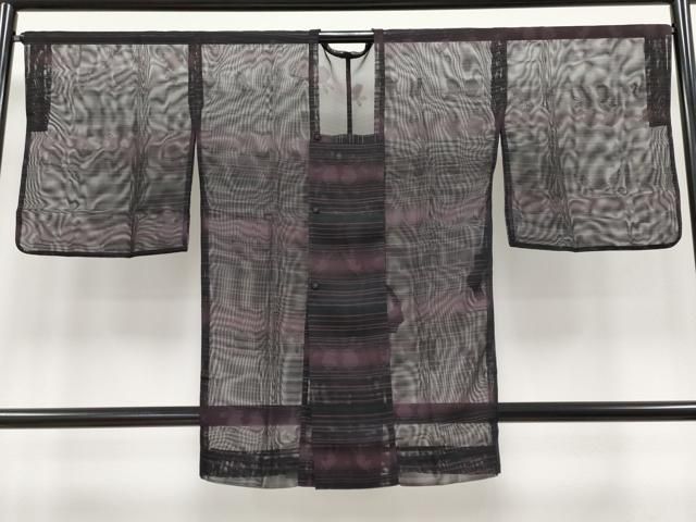 平和屋着物 上 スリーシーズン 春夏秋 塵除け 道行コート 二部式 紗 兎 黒地 CYAA3632s5