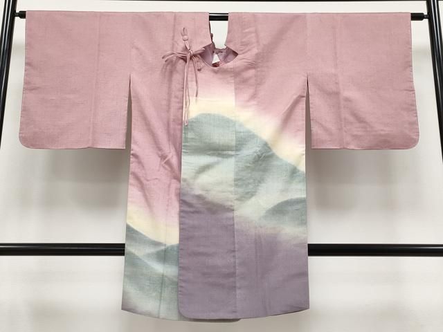 平和屋着物 上 道中着 ロング丈 紬地 遠山文 上代48万 ♥ CYAA3633s5