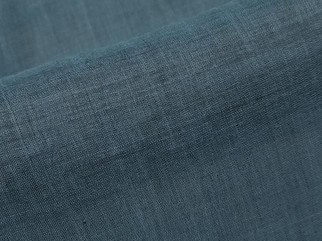 平和屋着物 上 夏物 男性 本場小千谷ちぢみ 色無地 鉄御納戸色地 麻 ♥ s 5