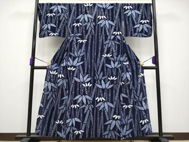 平和屋着物 上 夏物 浴衣 有松鳴海絞り 笹竹文 綿 ♥ CYAA3645s5