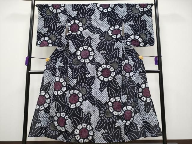 平和屋着物 上 夏物 浴衣 有松鳴海絞り 舞花文 綿 CYAA3646s5