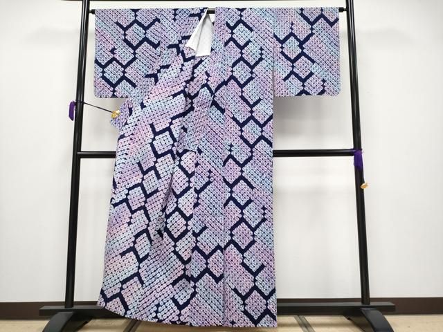 平和屋着物 上 夏物 浴衣 有松鳴海絞り 亀甲繋ぎ 綿 CYAA3665s5