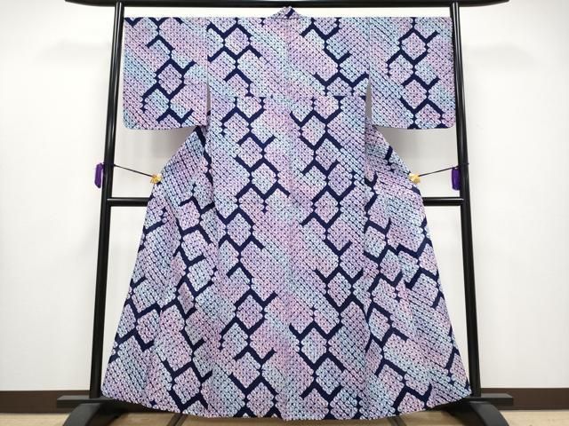 平和屋着物 上 夏物 浴衣 有松鳴海絞り 亀甲繋ぎ 綿 CYAA3665s5