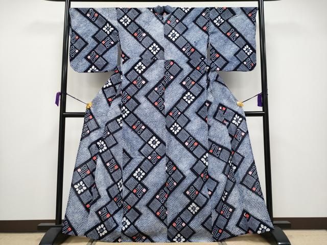 平和屋着物 上 夏物 浴衣 有松鳴海絞り 吉祥花文 綿 CYAA3670s5