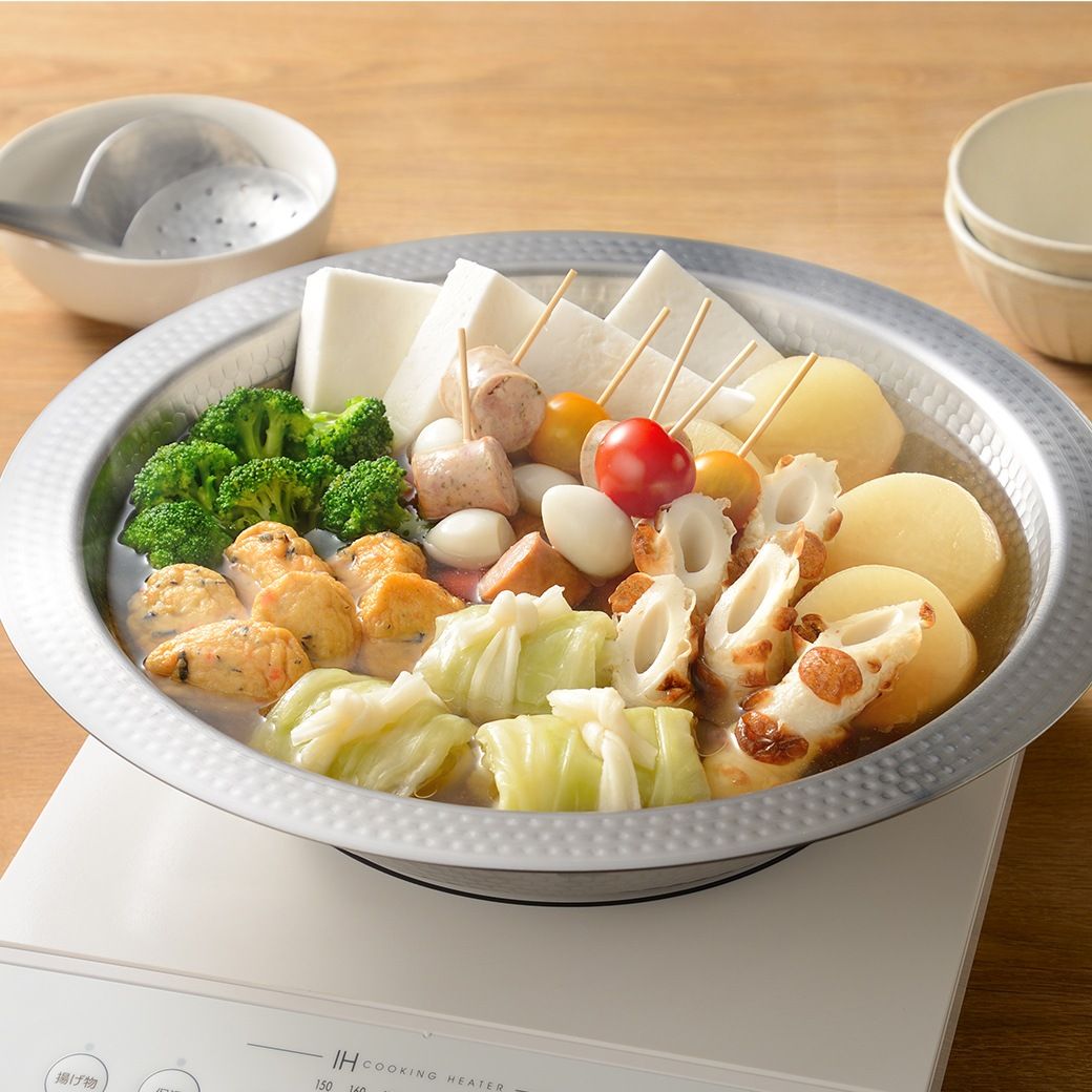 IH対応よせしゃぶ鍋30cm 蒸し器付き