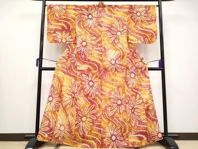 平和屋着物 上 夏物 浴衣 有松鳴海絞り 舞花文 綿 ♥ CYAA3674s5